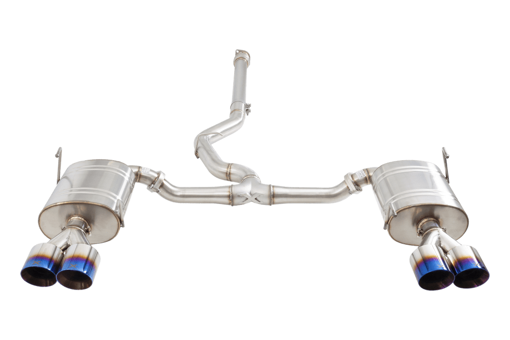XForce Street Style Stainless Steel Catback Exhaust w/ Burnt Blue Tips 2022 - 2024 WRX - ESSW29BUCS - Subimods.com