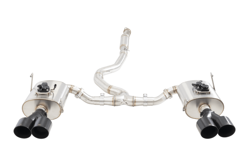 XForce Varex Valved Cat Back Exhaust Black Tips 2011 - 2021 WRX Sedan / STI Sedan - ESSWRX14VKBK - Subimods.com