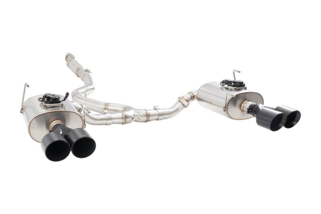 XForce Varex Valved Cat Back Exhaust Black Tips 2011 - 2021 WRX Sedan / STI Sedan - ESSWRX14VKBK - Subimods.com