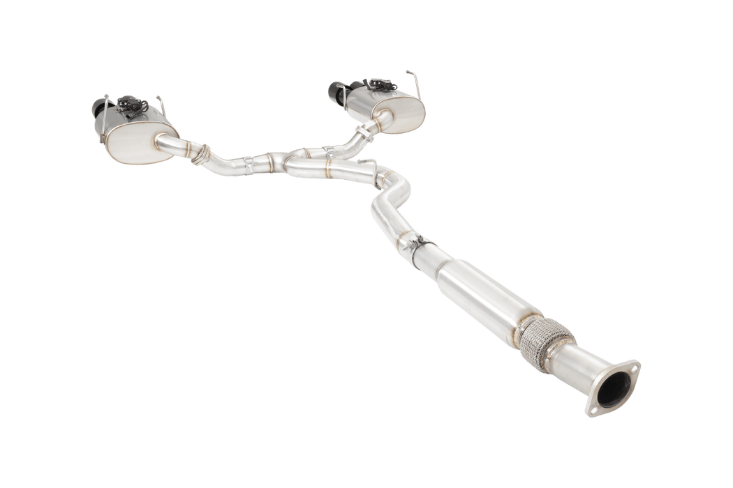 XForce Varex Valved Cat Back Exhaust Black Tips 2011 - 2021 WRX Sedan / STI Sedan - ESSWRX14VKBK - Subimods.com