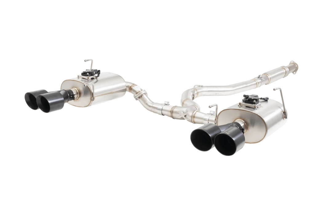 XForce Varex Valved Cat Back Exhaust Black Tips 2011 - 2021 WRX Sedan / STI Sedan - ESSWRX14VKBK - Subimods.com