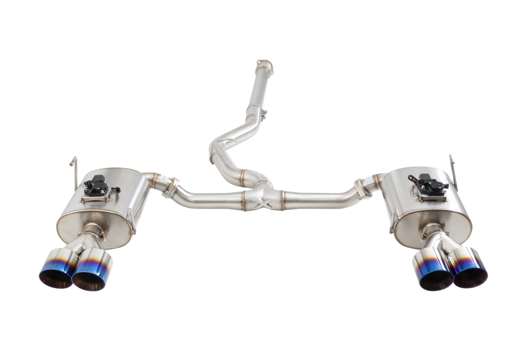 XForce Varex WR Valved Catback Exhaust System w/ Burnt Blue Tips 2022 - 2024 WRX - ESSWVB22VKBL - Subimods.com