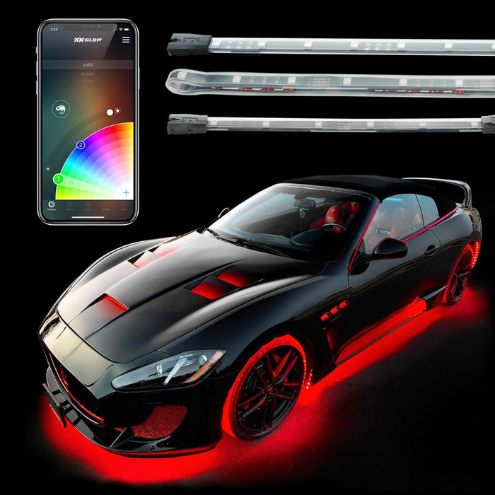 XKGlow Underglow + Interior LED Accent Light Kit | App-controlled - KS-CAR-ADVANCE - Subimods.com