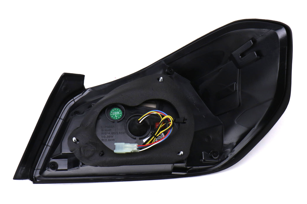 OLM Evolution Tail Lights Smoked Lens, Black Base, Red Bar 2015-2021 WRX / STI