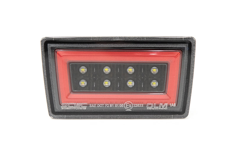 OLM F1 NB+R V2 Rear Brake Light Clear Lens, Gloss Black Base, Red Bar 2015-2021 WRX / STI