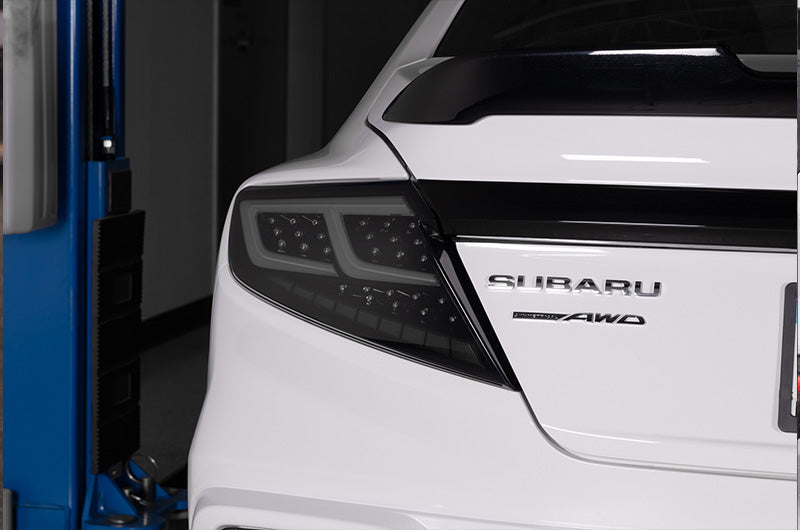 OLM Spec-AR LED Taillights Smoke Lens, Black Base, White Bar 2022-2025 WRX