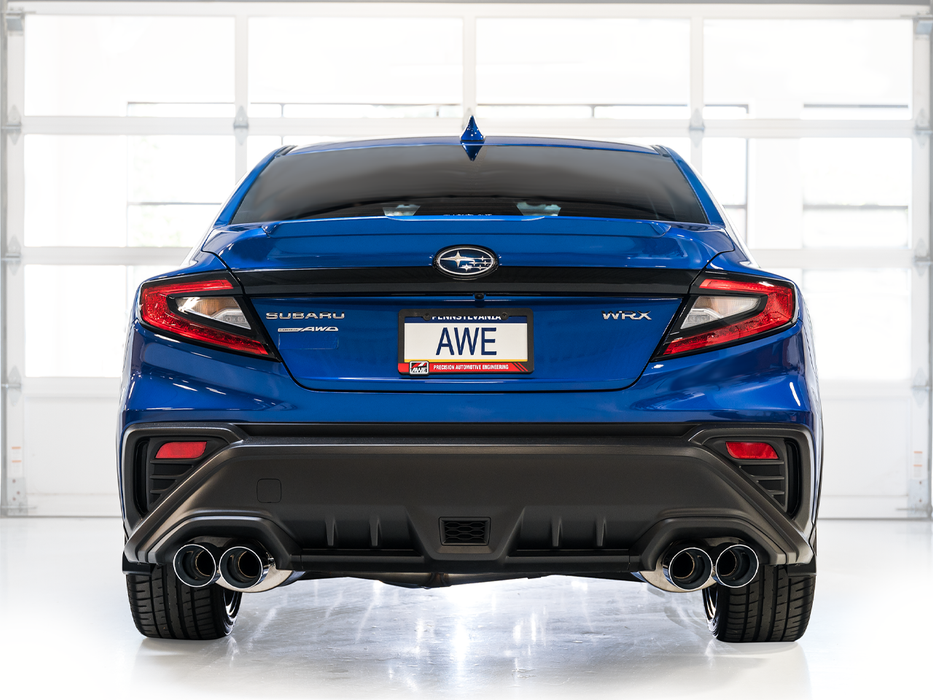 AWE Touring Edition Catback Exhaust w/ Chrome Silver Tips 2022-2024 WRX - 3015-42979 - Subimods.com