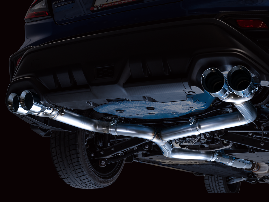 AWE Track Edition Catback Exhaust w/ Chrome Silver Tips 2022-2024 WRX - 3020-42979 - Subimods.com