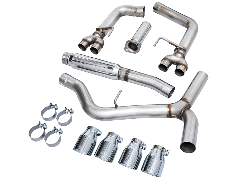 AWE Track Edition Catback Exhaust w/ Chrome Silver Tips 2022-2024 WRX - 3020-42979 - Subimods.com