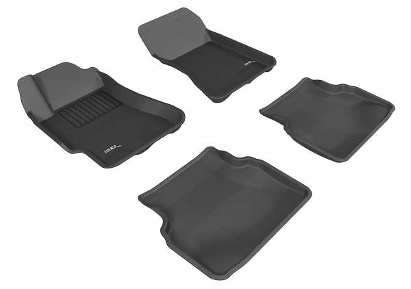 3DMaxpider Front and Rear All-Weather Floor Liner Set Black 2002-2007 Impreza Sedan / 2002-2007 WRX Sedan / 2002-2007 STI Sedan - L1SB01001509 - Subimods.com