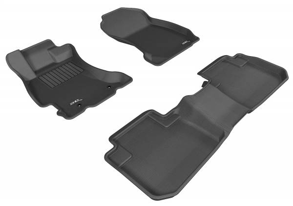 3DMaxpider Front and Rear All-Weather Floor Liner Set Black 2014-2018 Forester - L1SB00901509 - Subimods.com