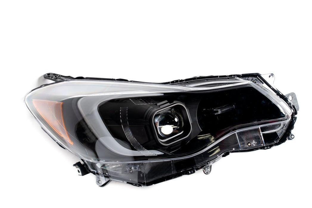 Akkon Black Base w/ Smoke Lense Projector Headlights w/ DRL Bar 2012-2016 Impreza w/ Halogen Low Beam / 2013-2016 Crosstrek w/ Halogen Low Beam - PRO-JH-SI13-LB-BSM - Subimods.com