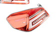 Akkon LED Tail Lights Red Base w/ Clear Lense and White Bar 2015-2021 WRX / 2015-2021 STI - ALT-JH-SIWRX15-LBLED-RC - Subimods.com