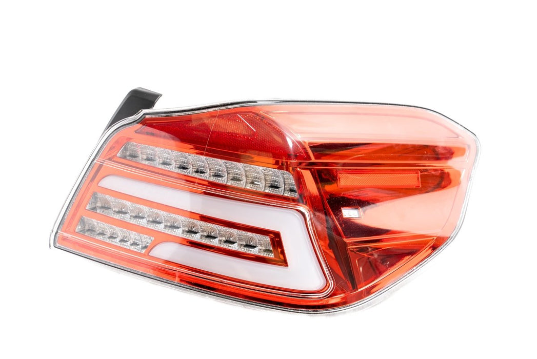 Akkon LED Tail Lights Red Base w/ Clear Lense and White Bar 2015-2021 WRX / 2015-2021 STI - ALT-JH-SIWRX15-LBLED-RC - Subimods.com