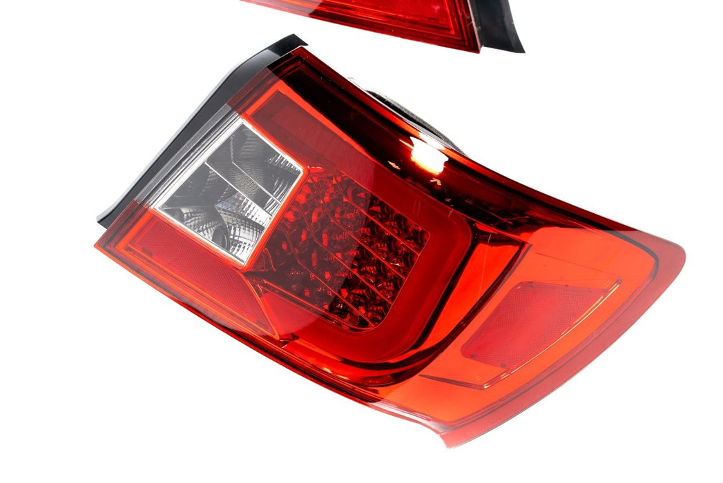 Akkon LED Tail Lights Red Base w/ Red Lense 2008-2014 WRX Sedan / 2011-2014 STI Sedan - ALT-JH-SIWRX08-LBLED-RC - Subimods.com