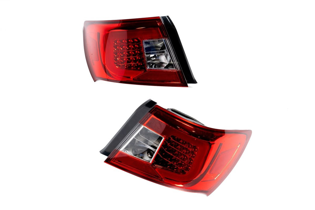 Akkon LED Tail Lights Red Base w/ Red Lense 2008-2014 WRX Sedan / 2011-2014 STI Sedan - ALT-JH-SIWRX08-LBLED-RC - Subimods.com