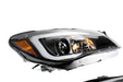 Akkon Projector Headlights Black Base w/ Clear Lense and LED Light Bar 2008-2014 WRX Halogen Model Only - PRO-JH-SI08-LBDRL-BK - Subimods.com