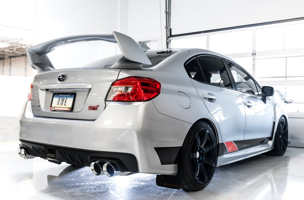 AWE Touring Edition Catback Exhaust w/ Chrome Silver Tips 2011-2021 STI Sedan - 3015-42104 - Subimods.com