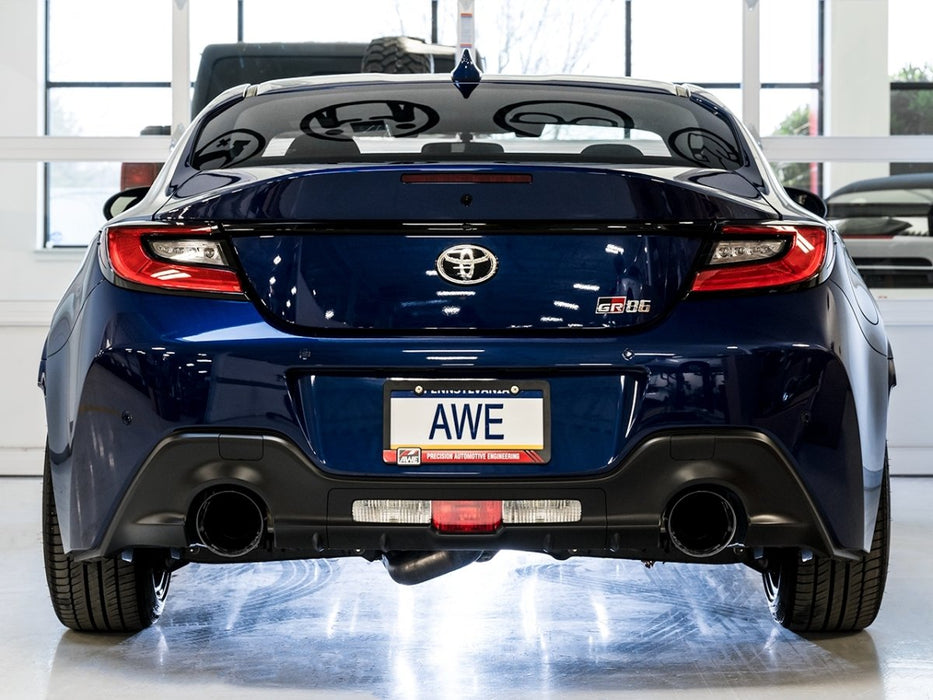 AWE Touring Edition Catback Exhaust w/ Diamond Black Tips 2013-2022 BRZ / 2017-2021 Toyota 86 / 2022 GR86 - 3015-33486 - Subimods.com