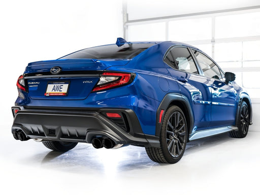 AWE Touring Edition Catback Exhaust w/ Diamond Black Tips 2022-2024 WRX - 3015-43979 - Subimods.com