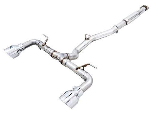 AWE Track Edition Catback Exhaust w/ Chrome Silver Tips 2013-2024 BRZ / 2017-2021 Toyota 86 / 2022-2024 GR86 - 3020-32279 - Subimods.com
