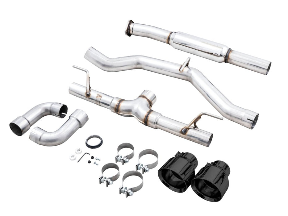 AWE Track Edition Catback Exhaust w/ Diamond Black Tips 2013-2024 BRZ / 2017-2021 Toyota 86 / 2022-2024 GR86 - 3020-33279 - Subimods.com