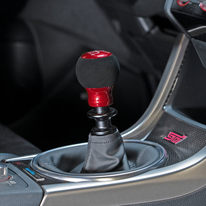 Billetworkz Fusion Weighted Shift Knob w/ 6 Speed Shift Pattern Engraving 2013-2023 BRZ / 2013-2016 FRS / 2017-2021 GT86 - BW-KNB-BRZ-VEL6-CRED-FUA - Subimods.com