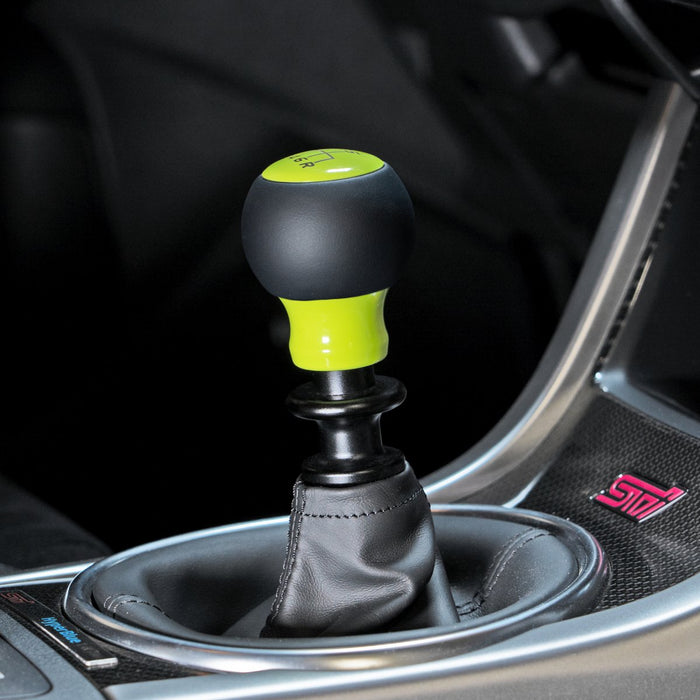 Billetworkz Fusion Weighted Shift Knob w/ 6 Speed Shift Pattern Engraving 2013-2023 BRZ / 2013-2016 FRS / 2017-2021 GT86 - BW-KNB-BRZ-VEL6-NYEL-FUL - Subimods.com