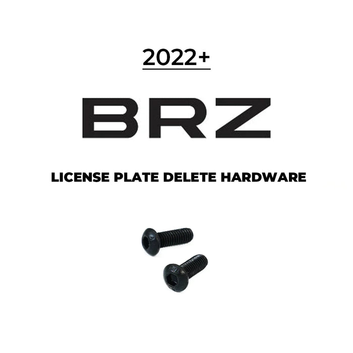 Billetworkz License Plate Delete w/ White Filled Engraving 2022-2024 BRZ - BW-LPD-GFEA-BRZ - Subimods.com