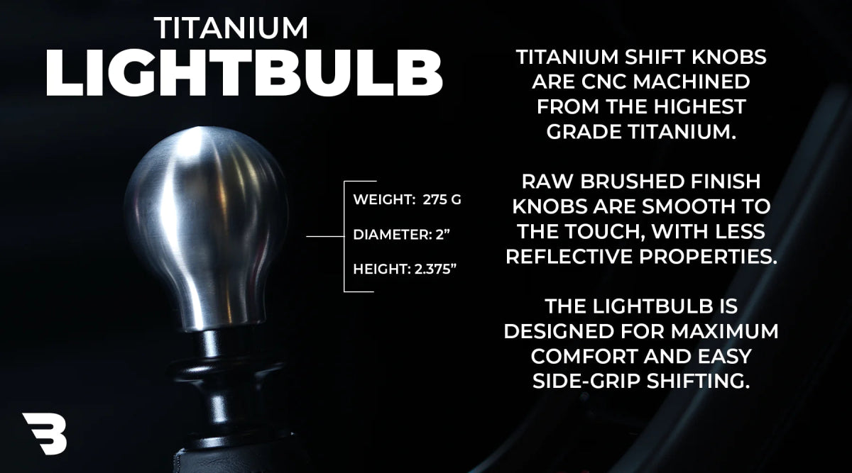 Billetworkz Titanium Shift Knob 2015-2024 WRX / 2004-2021 STI - BW-KNB-SUB6-BLNK-TIB-LB - Subimods.com