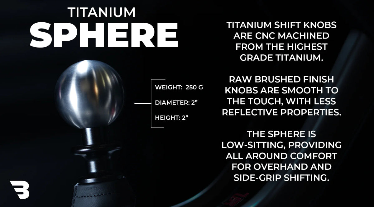 Billetworkz Titanium Shift Knob 2015-2024 WRX / 2004-2021 STI - BW-KNB-SUB6-BLNK-TIB-SP - Subimods.com