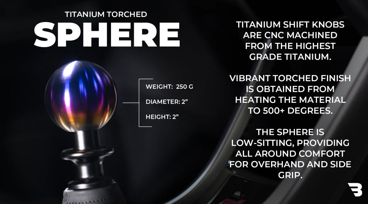 Billetworkz Titanium Shift Knob 2015-2024 WRX / 2004-2021 STI - BW-KNB-SUB6-BLNK-TIT-SP - Subimods.com