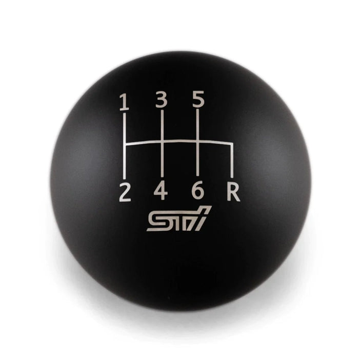 Billetworkz Weighted Shift Knob w/ 6 Speed STI Engraving 2004-2021 STI - BW-KNB-STI6-SSTI-MBLK-SP - Subimods.com