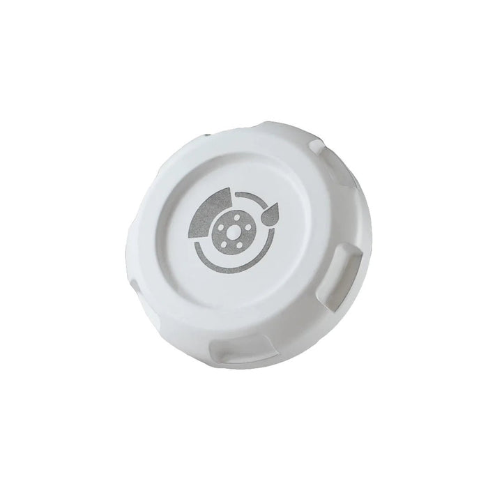 Billetworkz Zero Series Brake Fluid Reservoir Cap w/ Engraving Most Subaru Models - BW-EBCZ-SUB-BRK-WHT-E - Subimods.com