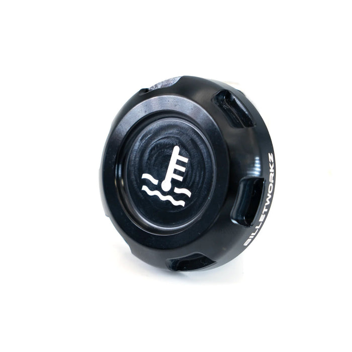 Billetworkz Zero Series Coolant Reservoir Cap w/ Engraving Most Subaru Models - BW-EBCZ-SUB-COO-BLK-E - Subimods.com