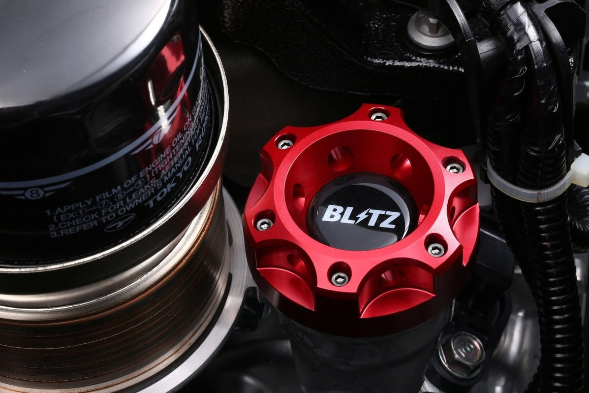 Blitz Racing Oil Cap Red for BRZ 2013-2024 and FRS 2013-2016 — Subimods.com