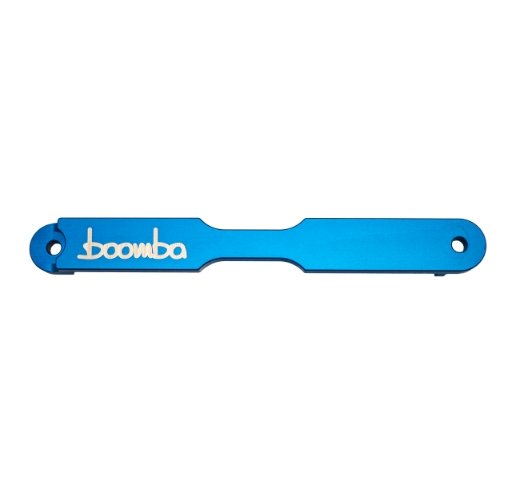 Boomba Racing Aluminum Battery Tie Down Blue Finish 2015-2024 WRX - 031000060300 - Subimods.com