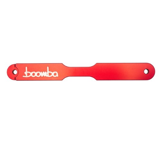 Boomba Racing Aluminum Battery Tie Down Red Finish 2015-2024 WRX - 031000060200 - Subimods.com