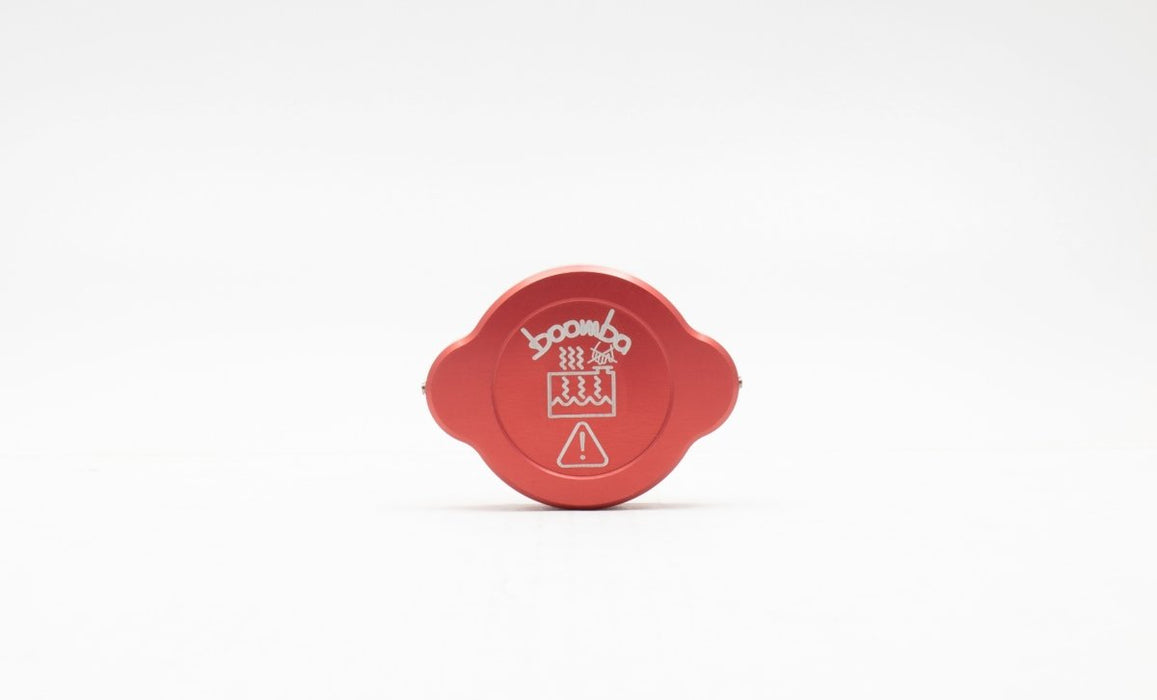 Boomba Racing Aluminum Radiator Cap Cover Red Finish 2002-2024 WRX / 2004-2021 STI - 031020110200 - Subimods.com