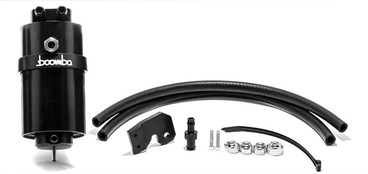Boomba Racing Stage 2 Catch Can Kit Black Finish 2015-2021 WRX - 031200040101 - Subimods.com