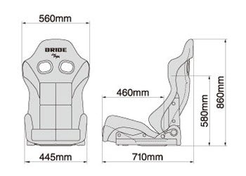 Bride GIAS III Low Max Reclinable Black Carbon Aramid Shell w/ Gradation Fabric Seat and Low Cushion - G62GSR - Subimods.com