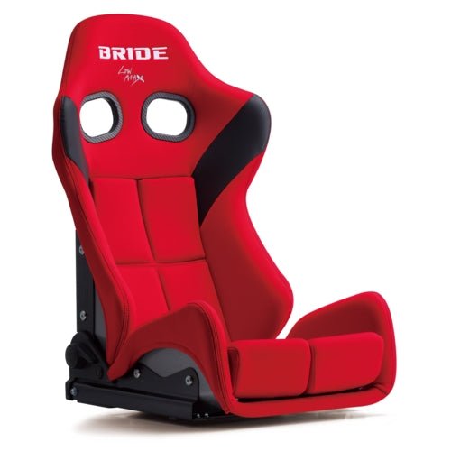 Bride GIAS III Low Max Reclinable Black Carbon Aramid Shell w/ Red Fabric Seat and Low Cushion - G62BSR - Subimods.com