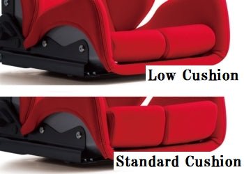 Bride GIAS III Low Max Reclinable Black Carbon Aramid Shell w/ Red Fabric Seat and Low Cushion - G62BSR - Subimods.com