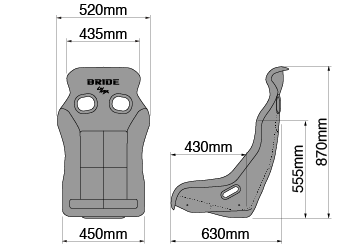 Bride XERO VS Low Max Seat w/ Black Carbon Super Aramid Shell and Gradation Fabric - H03GSR - Subimods.com