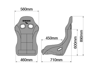 Bride ZETA IV Low Max Seat w/ Black Carbon Super Aramid Shell and Gradation Fabric - HA1GSR - Subimods.com