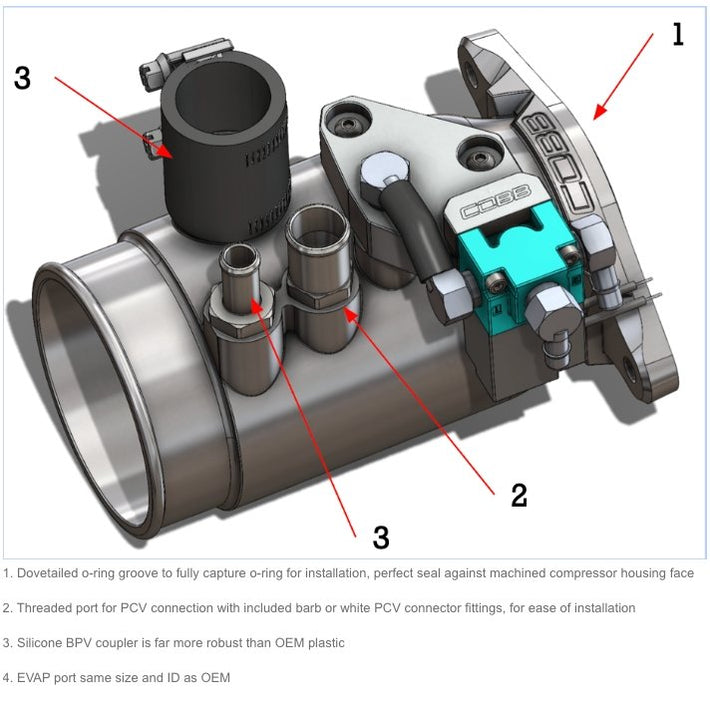 COBB Cast Aluminum Turbo Inlet for WRX & Forester XT — Subimods.com