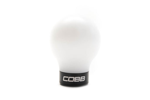 COBB Delrin Shift Knob White w/ Black 6 Speed Subaru Models - 213350-W-BK - Subimods.com