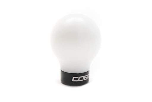 COBB Delrin Shift Knob White w/ Black 6 Speed Subaru Models - 213350-W-BK - Subimods.com
