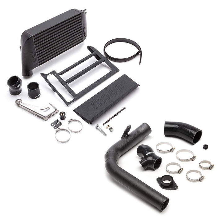 COBB Top Mount Intercooler Black w/ Charge Pipe Kit 2015-2021 WRX - B42400-BK - Subimods.com