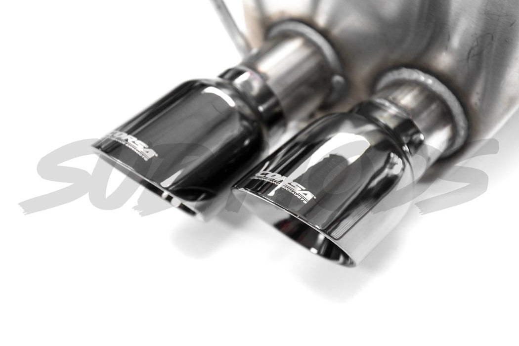 Corsa Performance Catback Exhaust Black Pro Series Tips 2015-2021 WRX / 2015-2021 STI - 14857BLK - Subimods.com